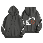 Damen Kapuzenpullover mit kreative Football-Motiv und lässigen Schnitt