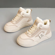 Damen modische High-Top Sneakers mit kuscheligem Innenfutter und rutschfester Sohle