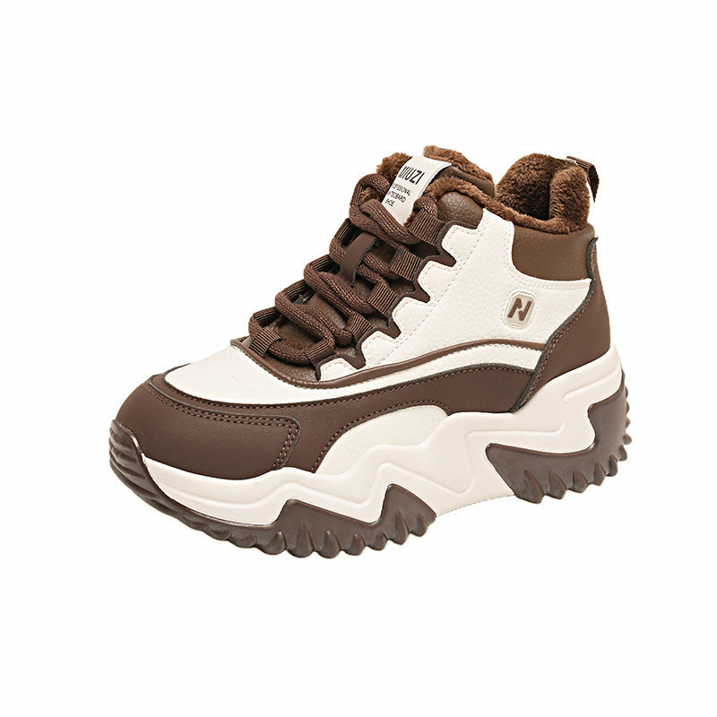Damen Sportliche High-Top Sneakers mit kuscheligem Innenfutter
