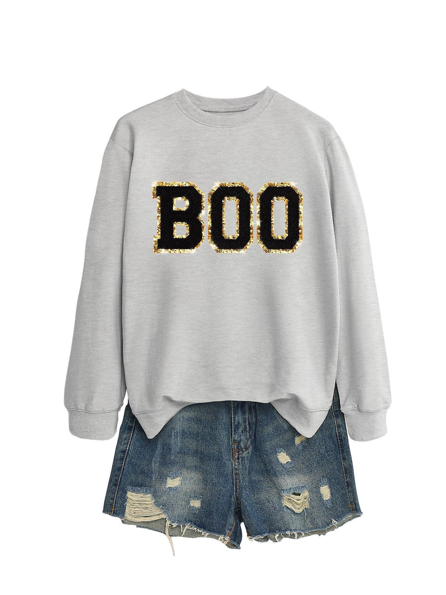 Damen Sweatshirt mit glitzerndem Aufdruck