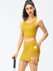 Liora | Sportlicher Minirock mit Seitentasche & Strappy-Detail