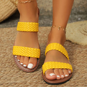 Damen Geflochtene Riemchen-Sandalen mit komfortablem Fußbett und rutschfester Sohle Heidi-Mode