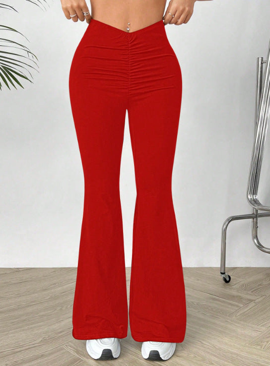 Damen Hochtaillierte Bootcut-Hose