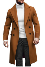 Herren eleganter Langmantel mit seitlichen Eingrifftaschen Aliams