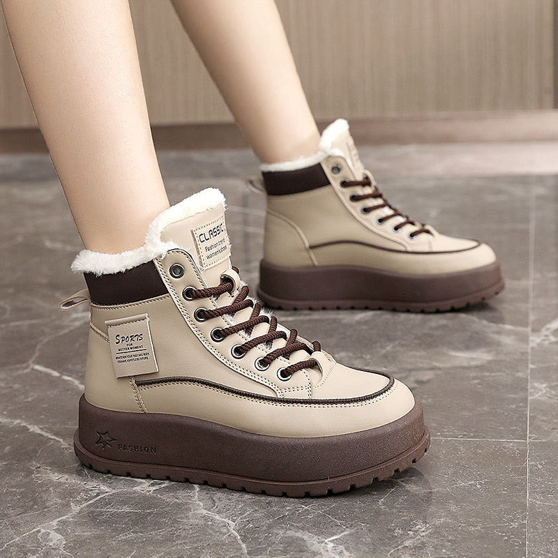 Damen Winter Boots mit dickem Fleece-Futter und rutschfester Sohle