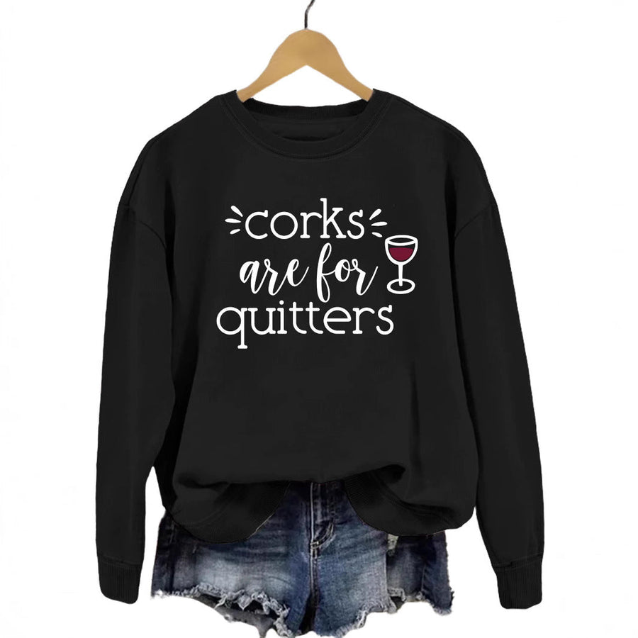 Damen Sweatshirt mit kreativem Spruch und lässigem Schnitt