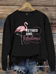 Damen Sweatshirt mit einzigartigem Flamingo-Motiv und inspirierendem Aufdruck