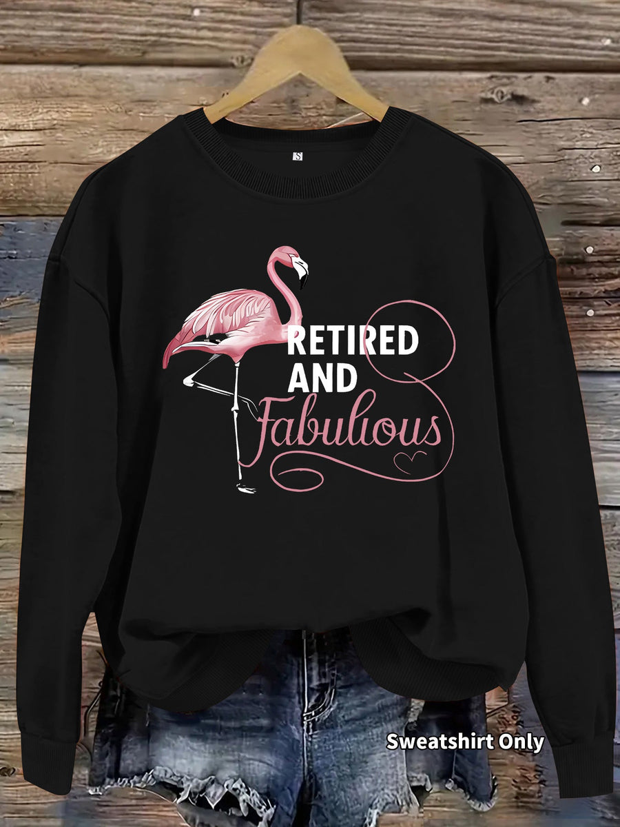 Damen Sweatshirt mit einzigartigem Flamingo-Motiv und inspirierendem Aufdruck