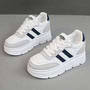 Damen Sportliche Plateau Sneakers mit atmungsaktivem Mesh-Obermaterial und dämpfender Laufsohle