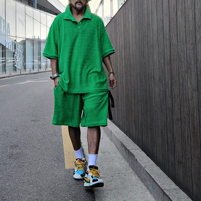 Herren lässiges Oversized T-Shirt mit kurzen Ärmeln Aliams
