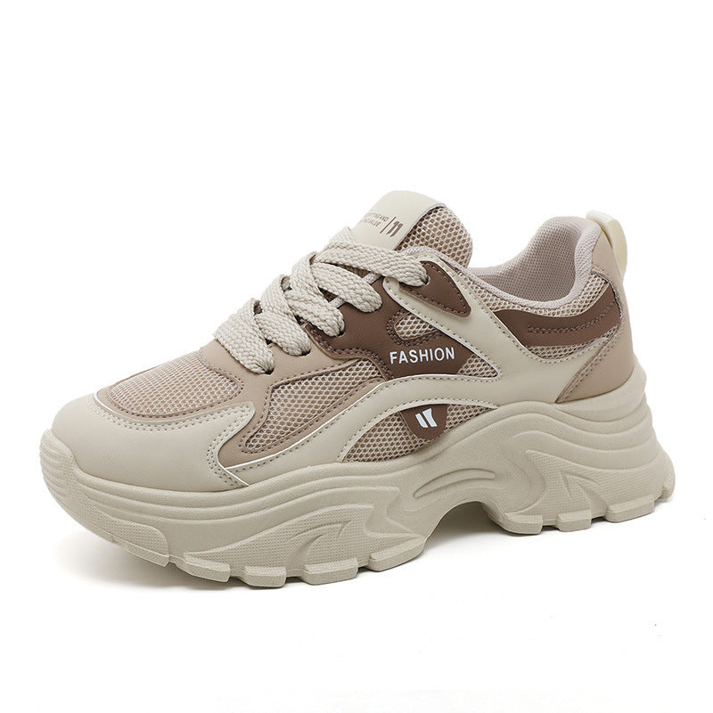 Damen Sportliche Chunky Sneakers mit atmungsaktiver Mesh-Oberfläche und stoßdämpfender Sohle