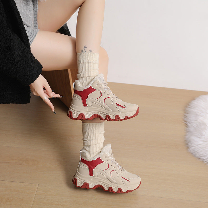 Damen Trendige Winter Sneakers mit kuscheligem Innenfutter und rutschfester Sohle