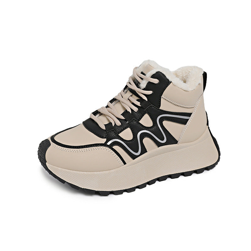 Damen High-Top Sneakers mit samtigem Innenfutter und rutschfester Sohle