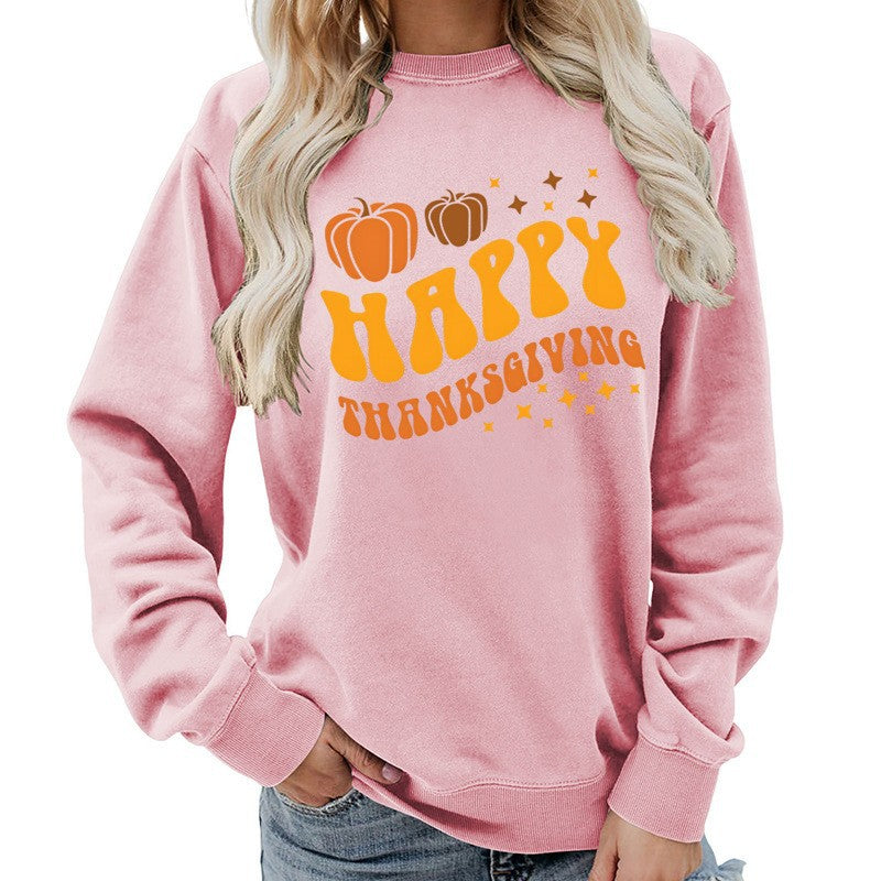 Damen Sweater mit festlichem Pumpkin-Motiv und gemütlicher Passform