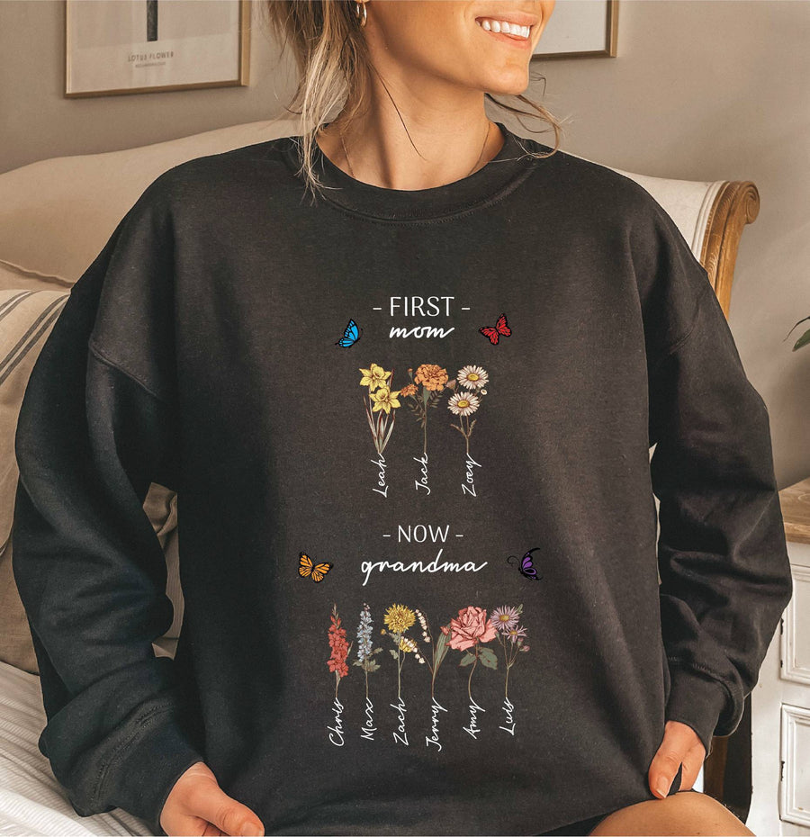Damen Sweatshirt mit floralem Druck und inspirierendem Schriftzug