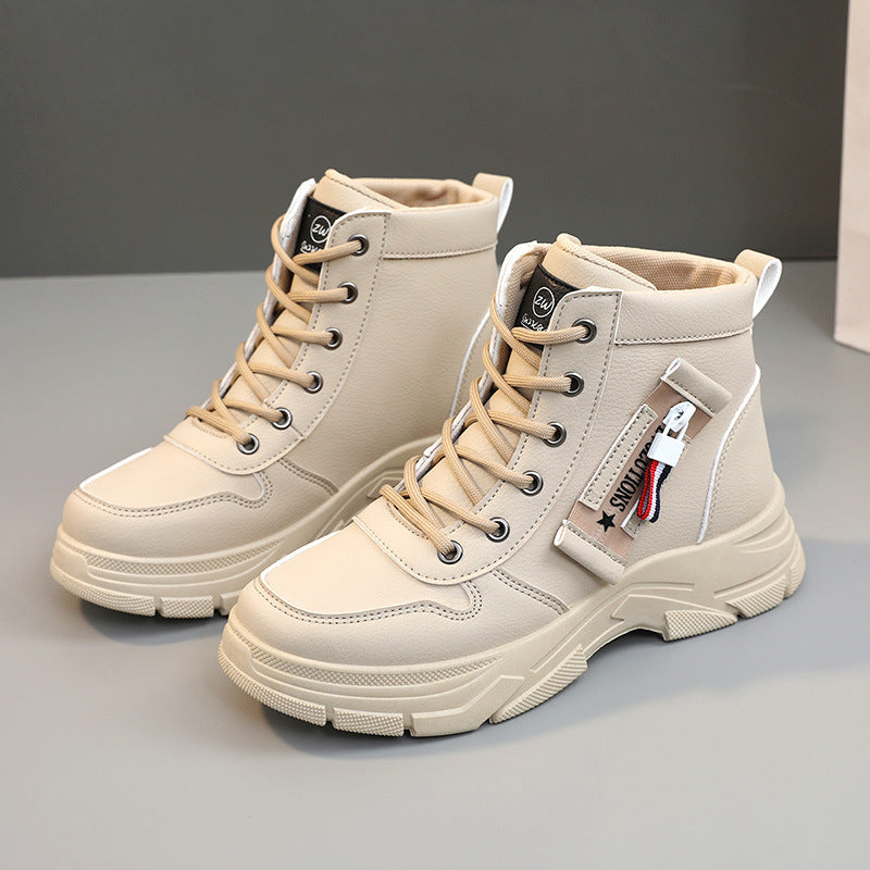 Damen trendige High-Top Sneakers mit robustem Profil und modischem Design