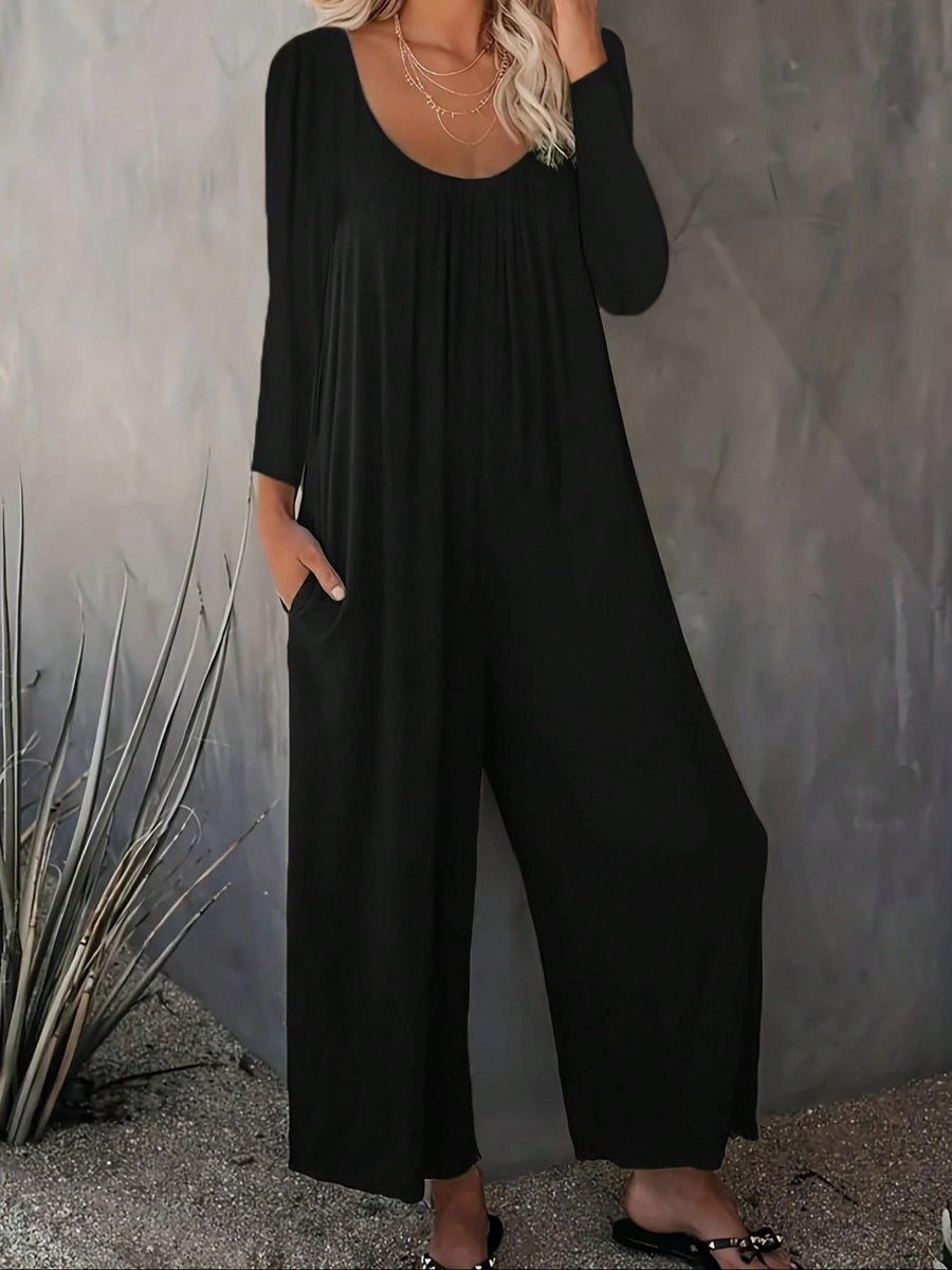 Damen Weitgeschnittenes Jumpsuit mit praktischen Taschen und modernem Schnitt