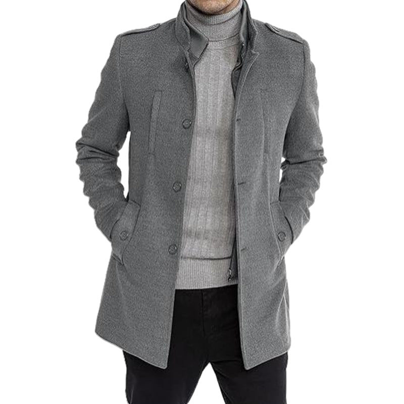 Herren eleganter multifunktionaler Langmantel Aliams
