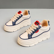 Damen Plattform Sneakers mit modischer Gummilaufsohle und atmungsaktivem Obermaterial