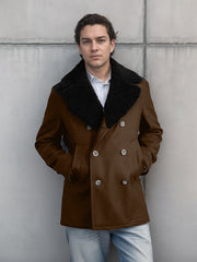 Herren eleganter Lammfell-Bomberjacke Aliams