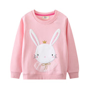 Mädchen Sweatshirt mit niedlichem Hasenmotiv Drune