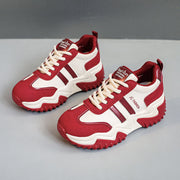 Damen Sportliche Chunky Sneakers mit rutschfester Sohle und atmungsaktiver Oberflächenstruktur