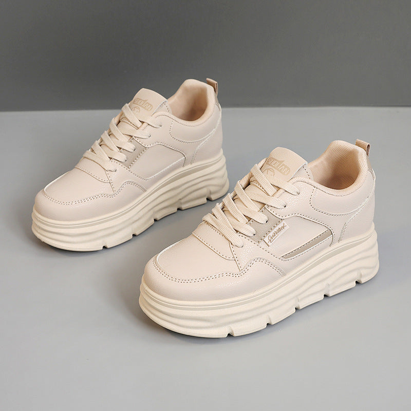 Damen modische Plateau-Sneaker mit dämpfender Sohle und atmungsaktivem Obermaterial