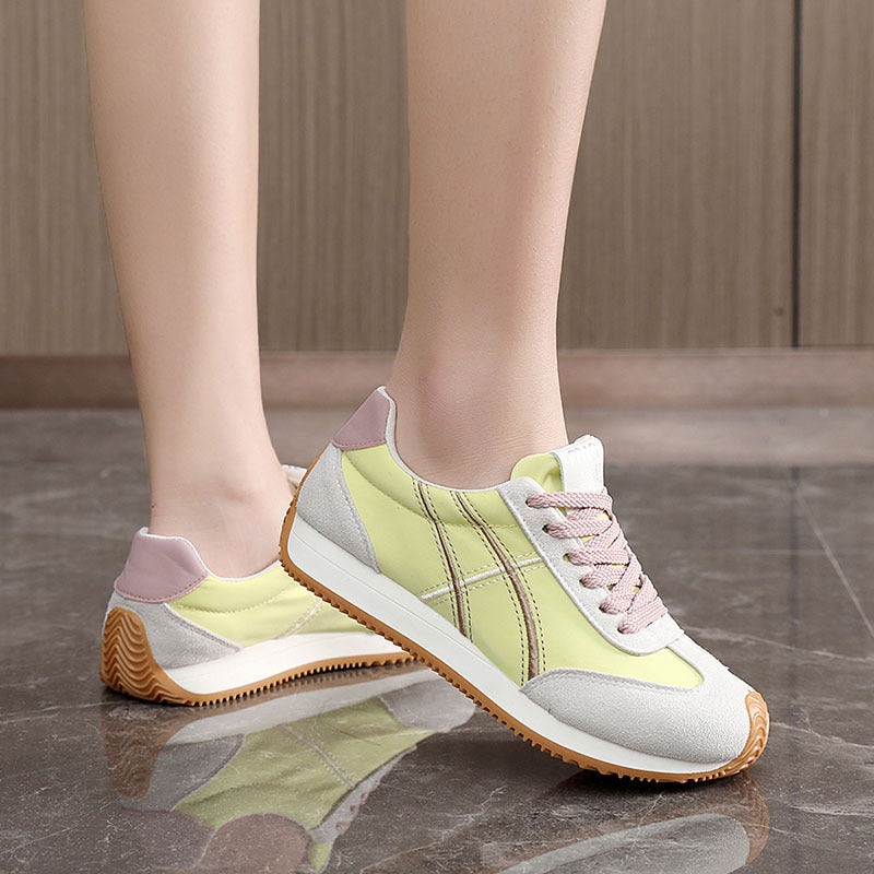 Damen modische Sneakers mit flexibler Laufsohle und stylishem Obermaterial