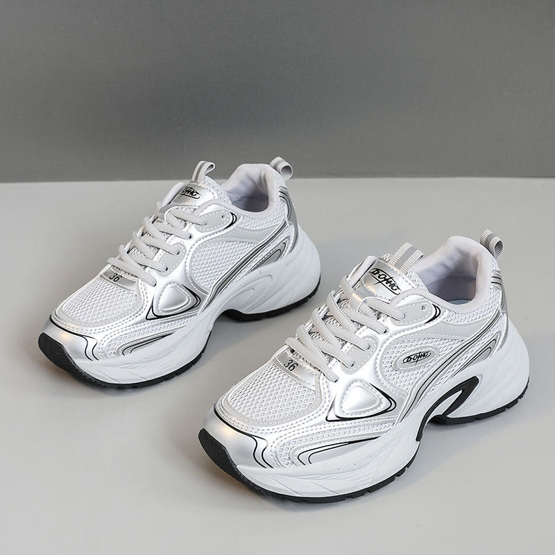 Damen Sportliche Lauf-Sneaker mit atmungsaktiver Mesh-Oberfläche und dämpfendem Fußbett