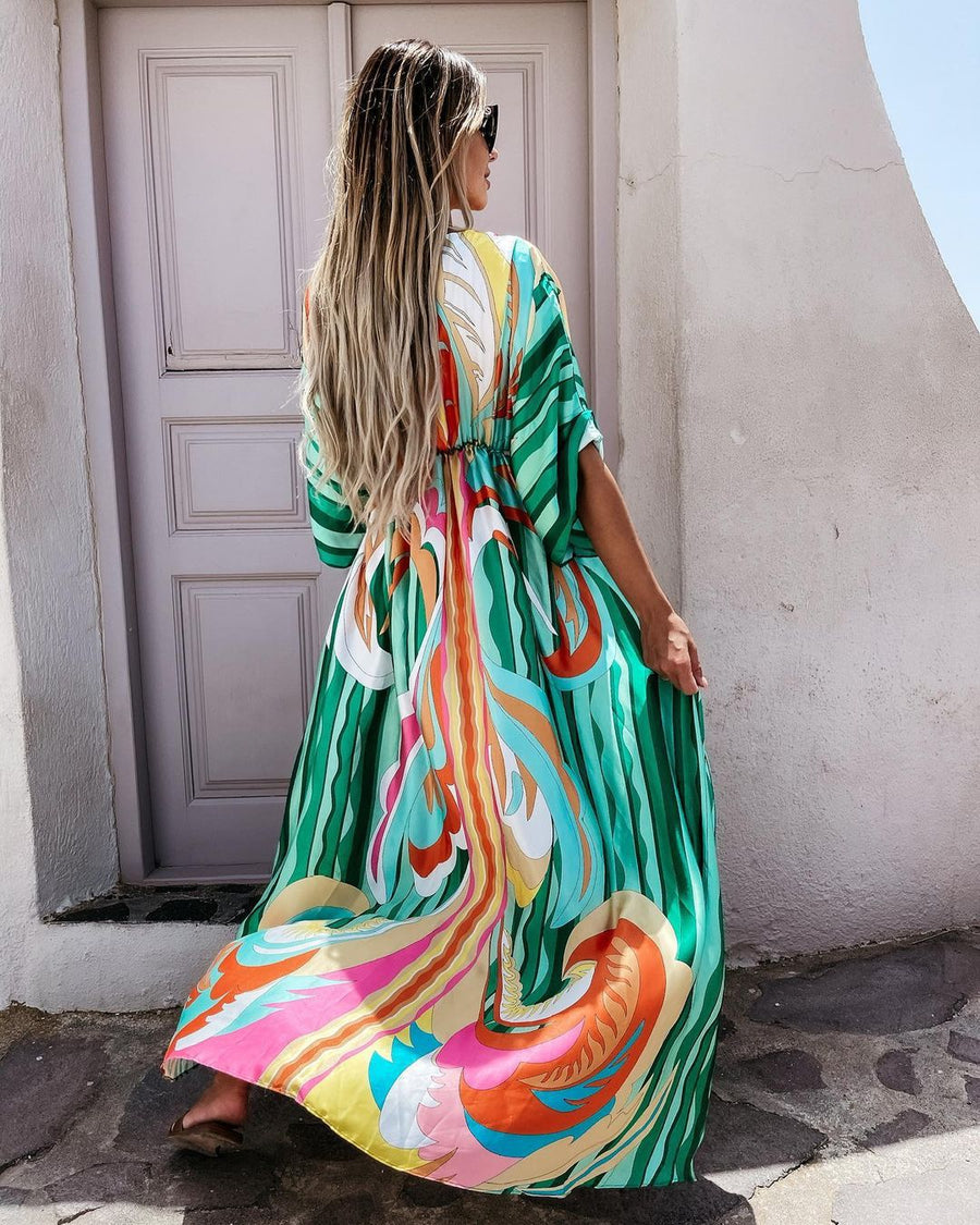 Elegantes Kurzarm Kleid für Schwingende Tänze
