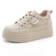 Damen modische Plateau Sneakers mit atmungsaktivem Obermaterial und sportlicher Sohle