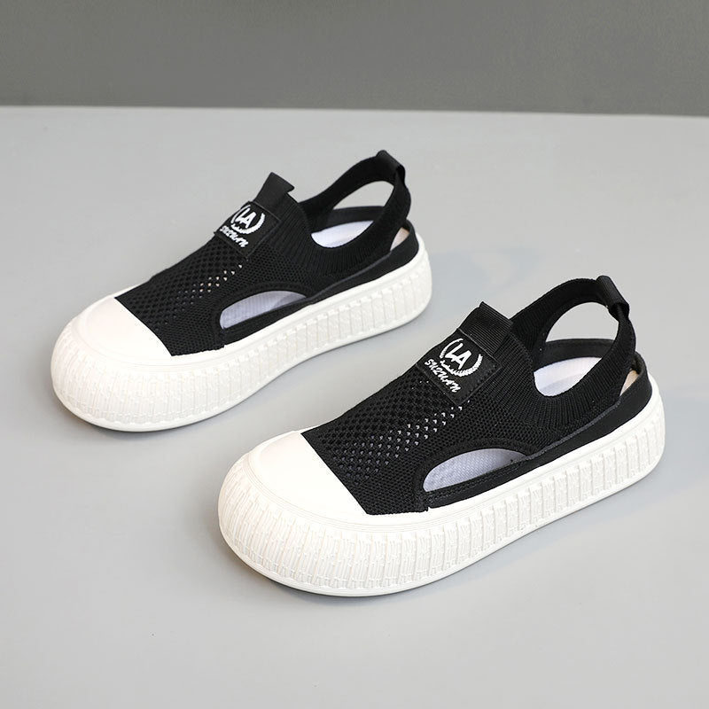Damen Atmungsaktive Sommer-Slipper mit elastischem Einstieg und rutschfester Sohle