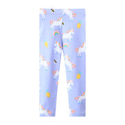 Mädchen Leggings mit fröhlichem Einhorn- und Obstmotiv Drune