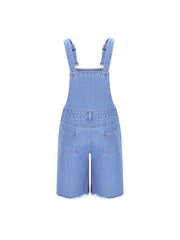 Herren Lässige Denim-Latzhose im distressed Look Heidi-Mode