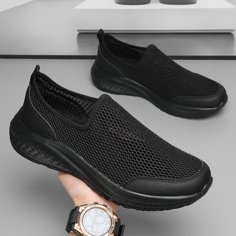 Unisex nan leichter Schlupf-Sneaker mit dreidimensionaler Netzstruktur, ergonomischer Dämpfung und Fersenlasche Drune