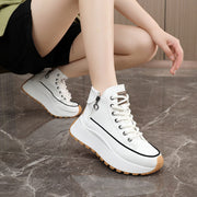 Damen High-Top Sneakers mit elegantem Reißverschluss und dämpfender Laufsohle