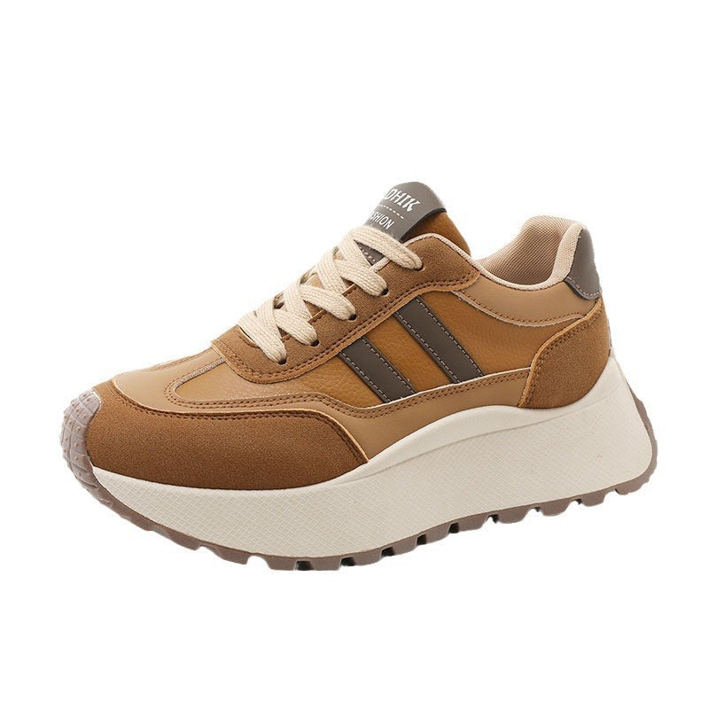 Damen Sneakers mit hohem Plateau und atmungsaktivem Obermaterial
