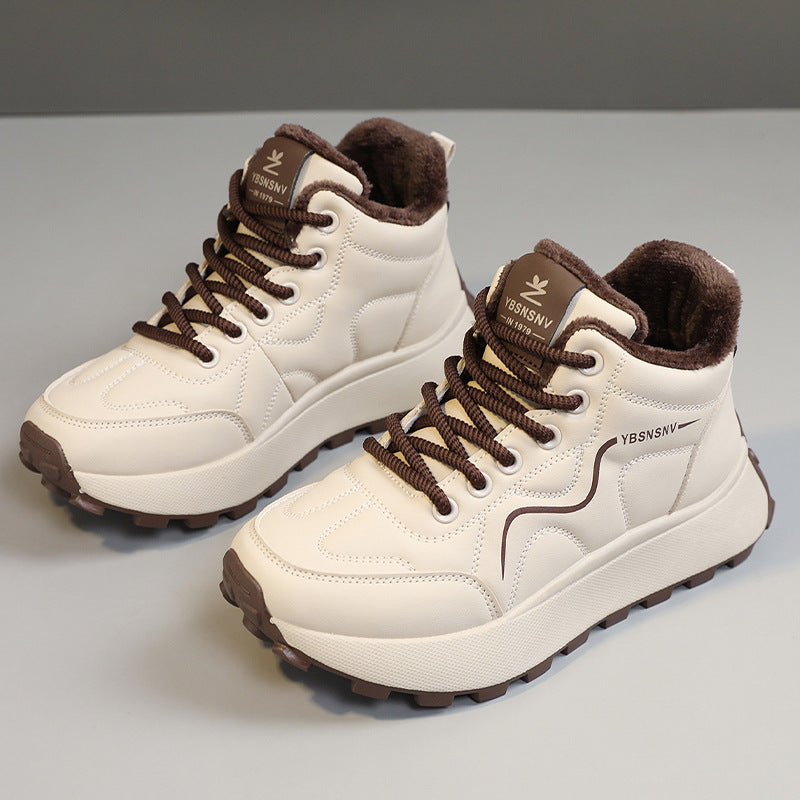 Damen Winterliche High-Top Sneakers mit Wärmeisolierung und rutschfester Sohle