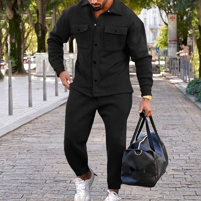 Herren lässiges Freizeit-Set mit praktischen Taschen Aliams