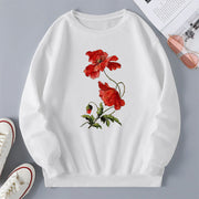 Damen Sweatshirt mit floralem Design und bequemer Passform