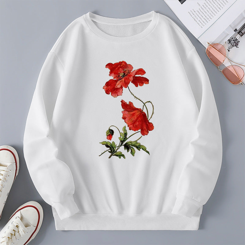 Damen Sweatshirt mit floralem Design und bequemer Passform