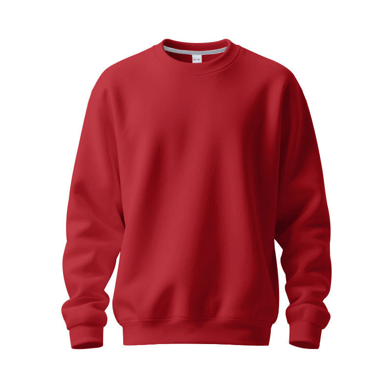 Herren nan Oversize-Rundhals-Sweatshirt aus weichem Baumwollfleece mit gerippten Bündchen Drune