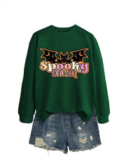 Damen Sweatshirt mit kreativem Halloween-Motiv