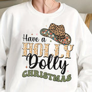 Damen Sweatshirt mit kreativem Weihnachten-Motiv und stylischem Schriftzug