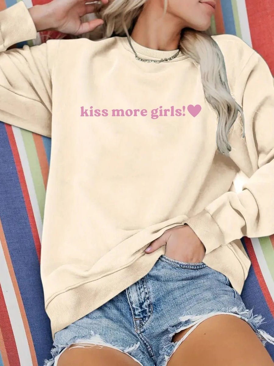 Damen Sweatshirt mit inspirierendem Schriftzug und lässiger Passform
