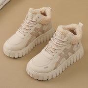 Damen High-Top Sneakers mit flauschigem Innenfutter