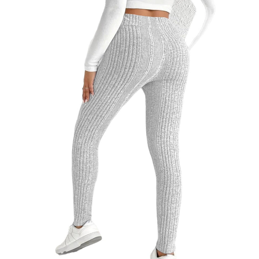 Damen figurbetonte Leggings mit stylish Streifenmuster