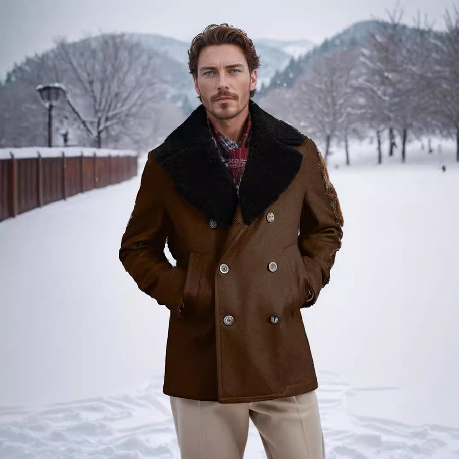 Herren eleganter Lammfell-Bomberjacke Aliams