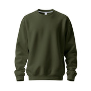 Herren nan Oversize-Rundhals-Sweatshirt aus weichem Baumwollfleece mit gerippten Bündchen Drune