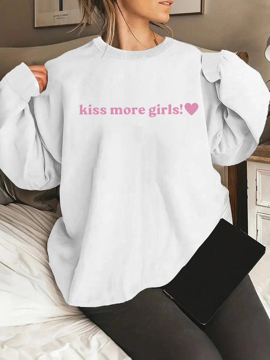 Damen Sweatshirt mit inspirierendem Schriftzug und lässiger Passform